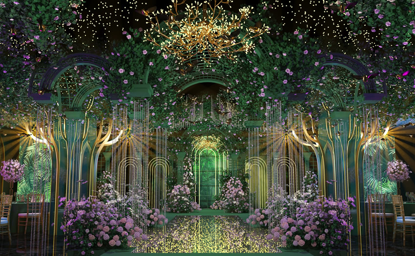 可克达拉奇妙森林婚礼堂效果展示