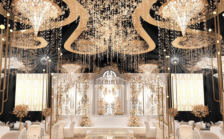 可克达拉花木兰喜事汇金色大厅效果展示